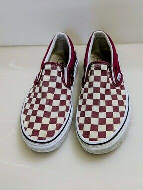Vans Crimson White Checkered Men's 6.5